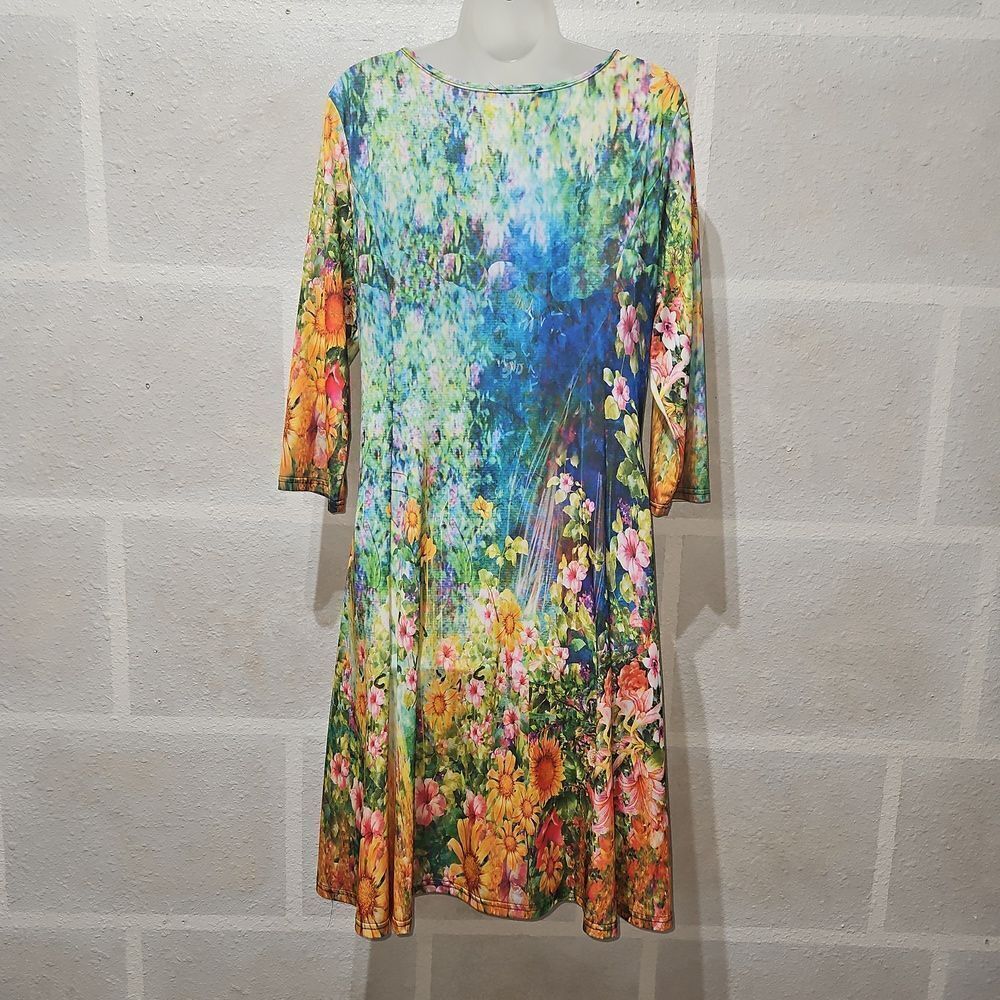 LILY Floral Print Casual Pullover Dress - Picture 5 of 8